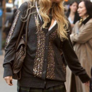 Nanette Lepore Symphony Sequin Cardigan XS Gossip Girl